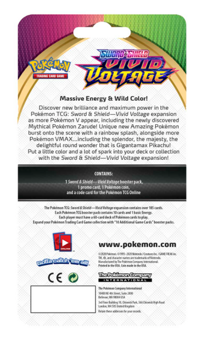 Pokemon Sword & Shield: Vivid Voltage - Single Pack Blister (Grookey)