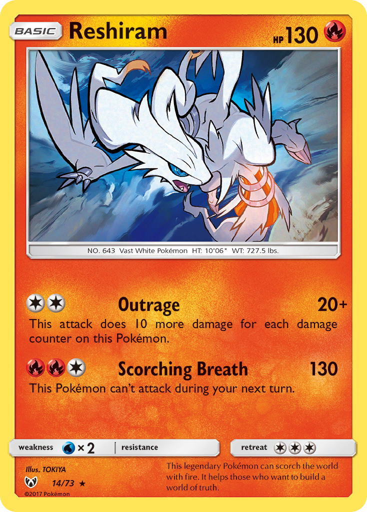 Reshiram (14/73) [Sun & Moon: Shining Legends]