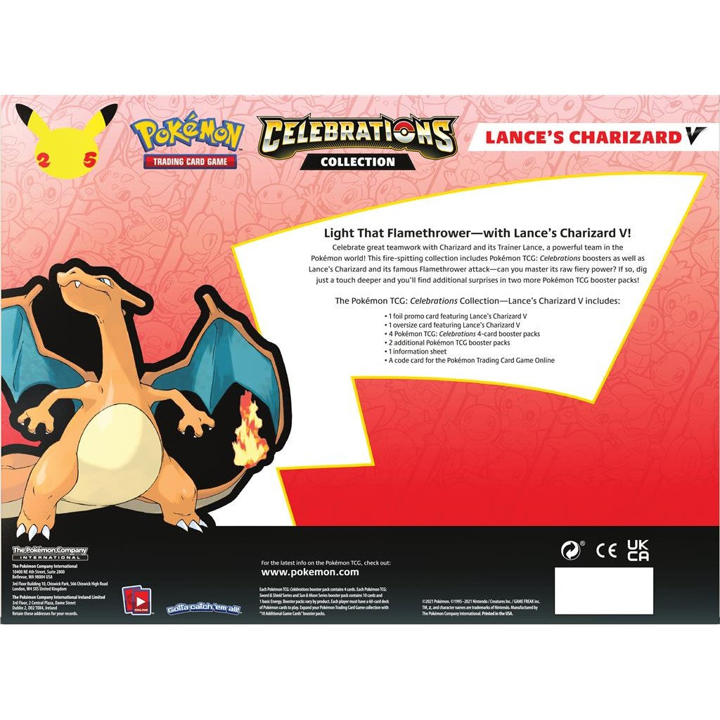 (Box Tear) Pokemon Celebrations: 25th Anniversary - Collection (Lance's Charizard V)