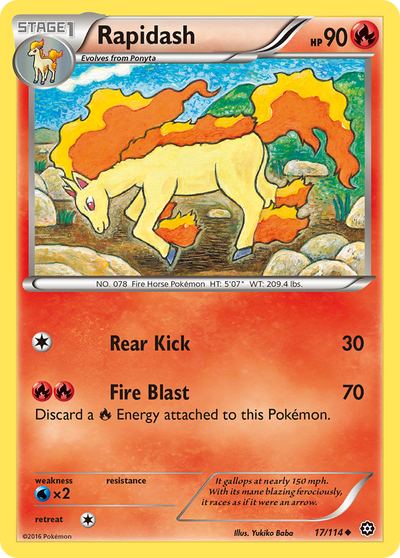 Rapidash (17/114) [XY: Steam Siege]